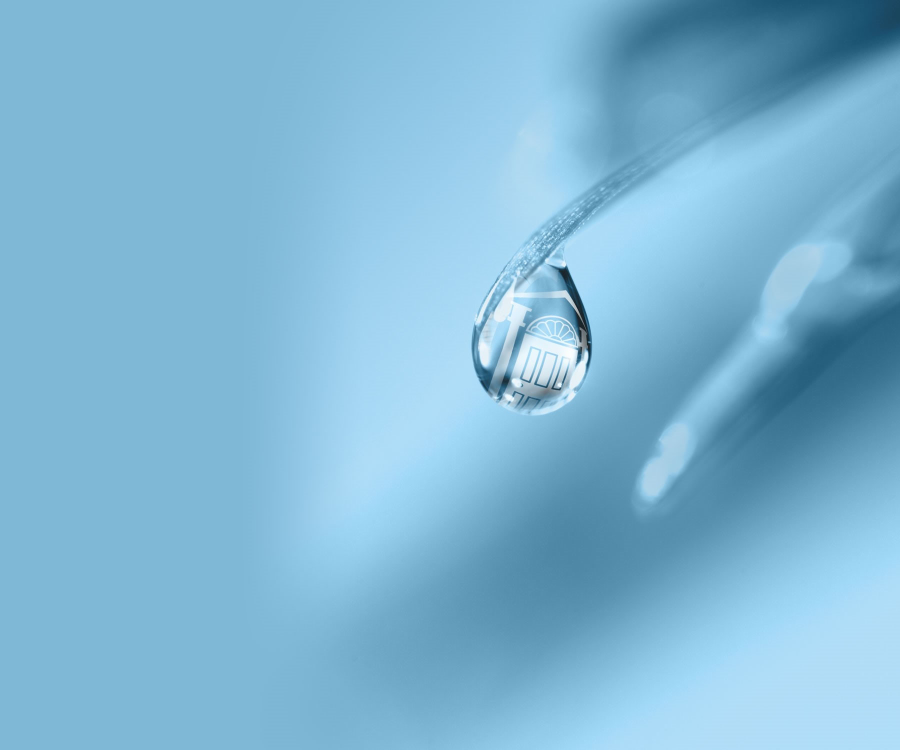 Image of a water droplet containing the logo of Charterbank, a trusted principal lender of fast finance